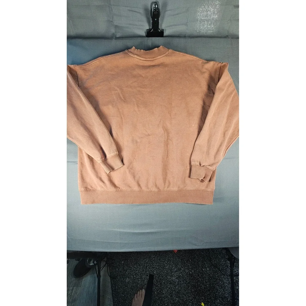 Roxy Womens Sol Graphic Sweatshirt Terracotta Brown Oversized Pullover Medium - Picture 8 of 9